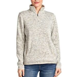 Thread + Supply heathered gray 1/4 zip mockneck pullover kangaroo pocket XL